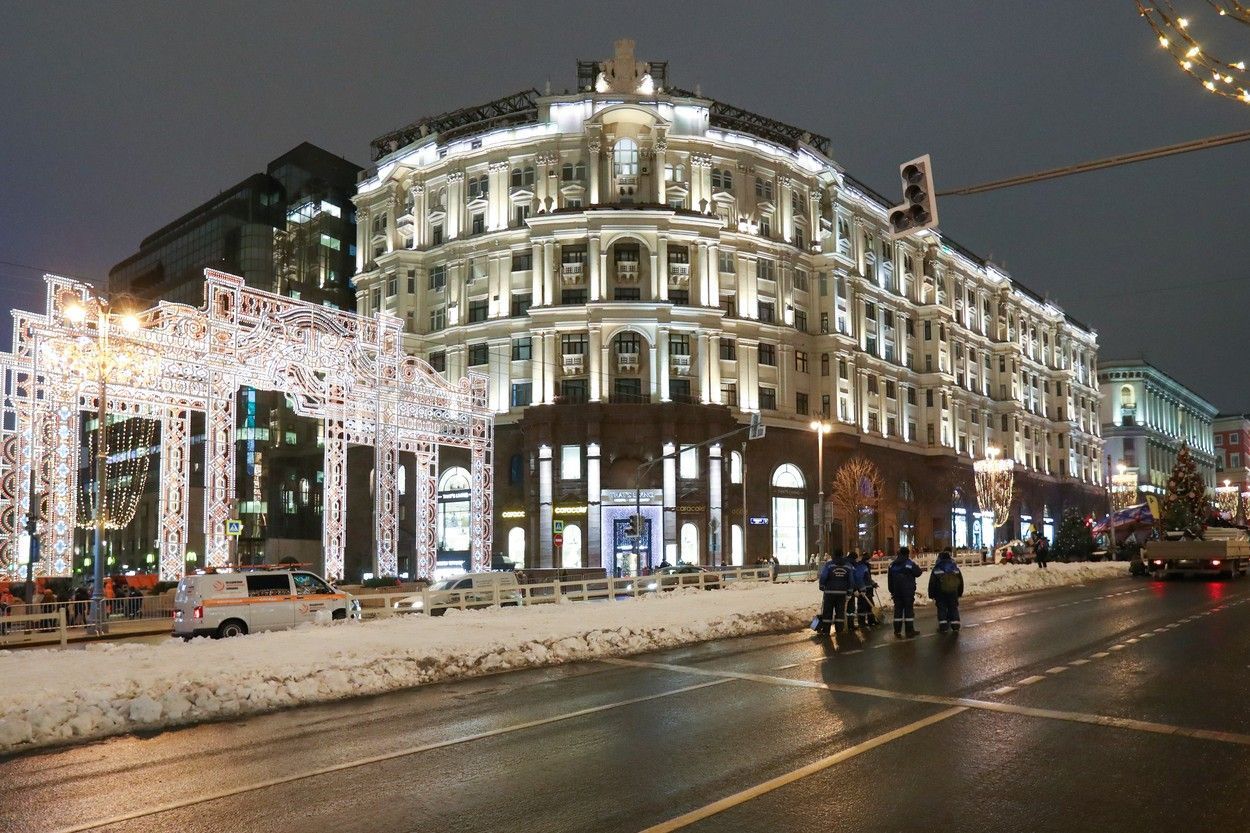 Moskva, sníh