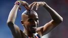 MS v atletice 2013 - 5000 m mužů, finále: vítězný Mo Farah