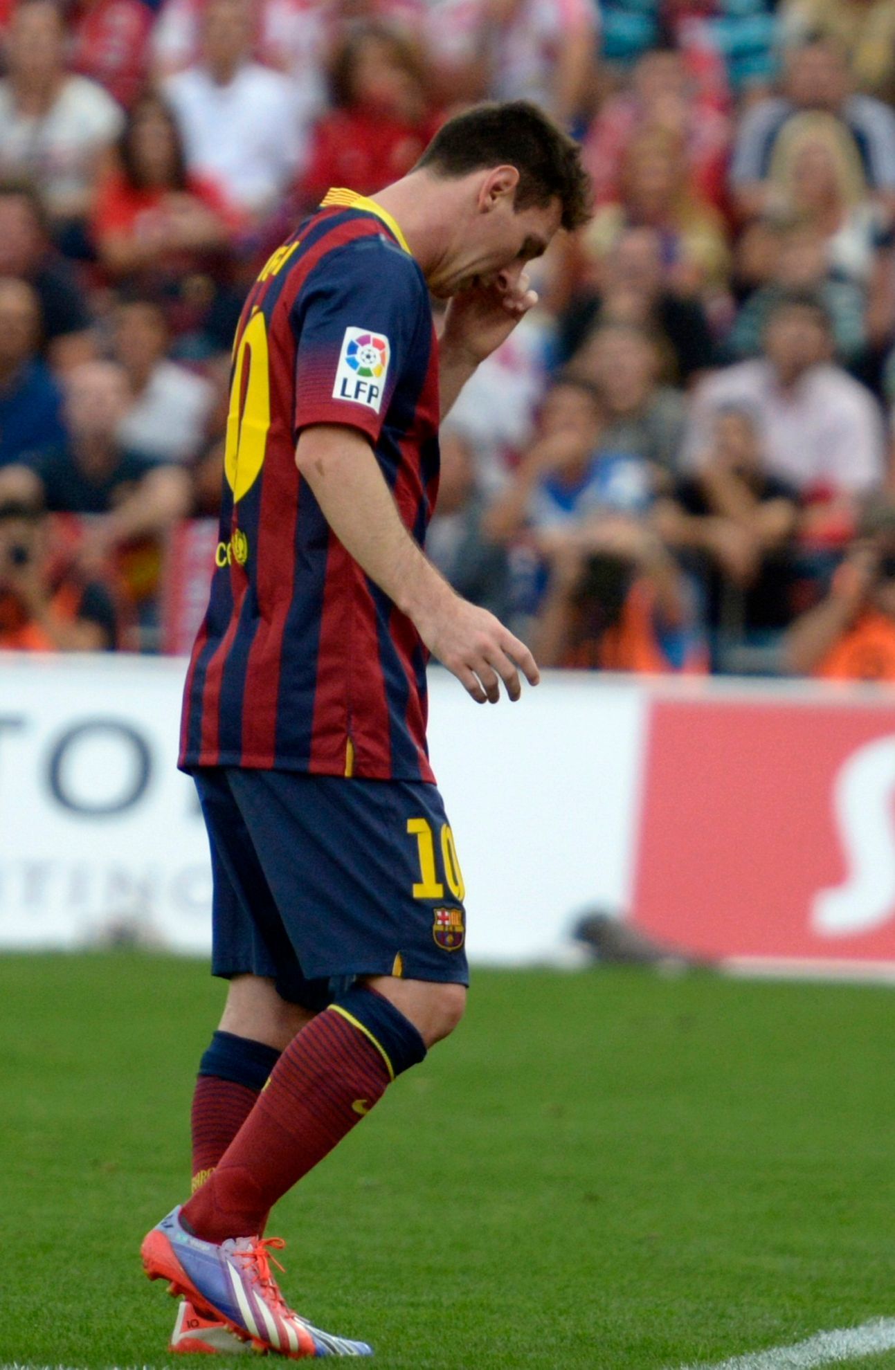 Zraněný útočník Barcelony Lionel Messi