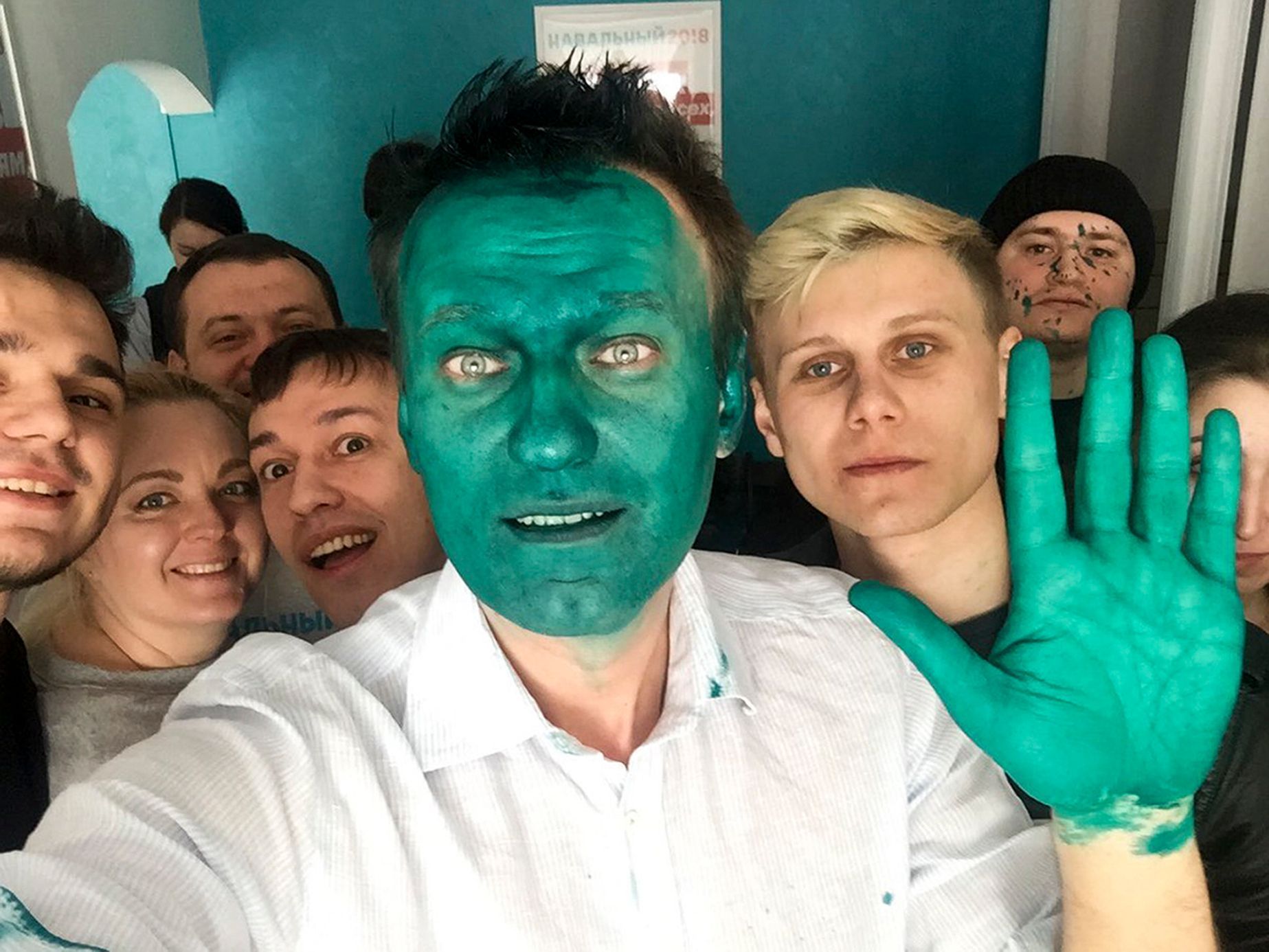 Alexej Navalnyj se svými příznivci