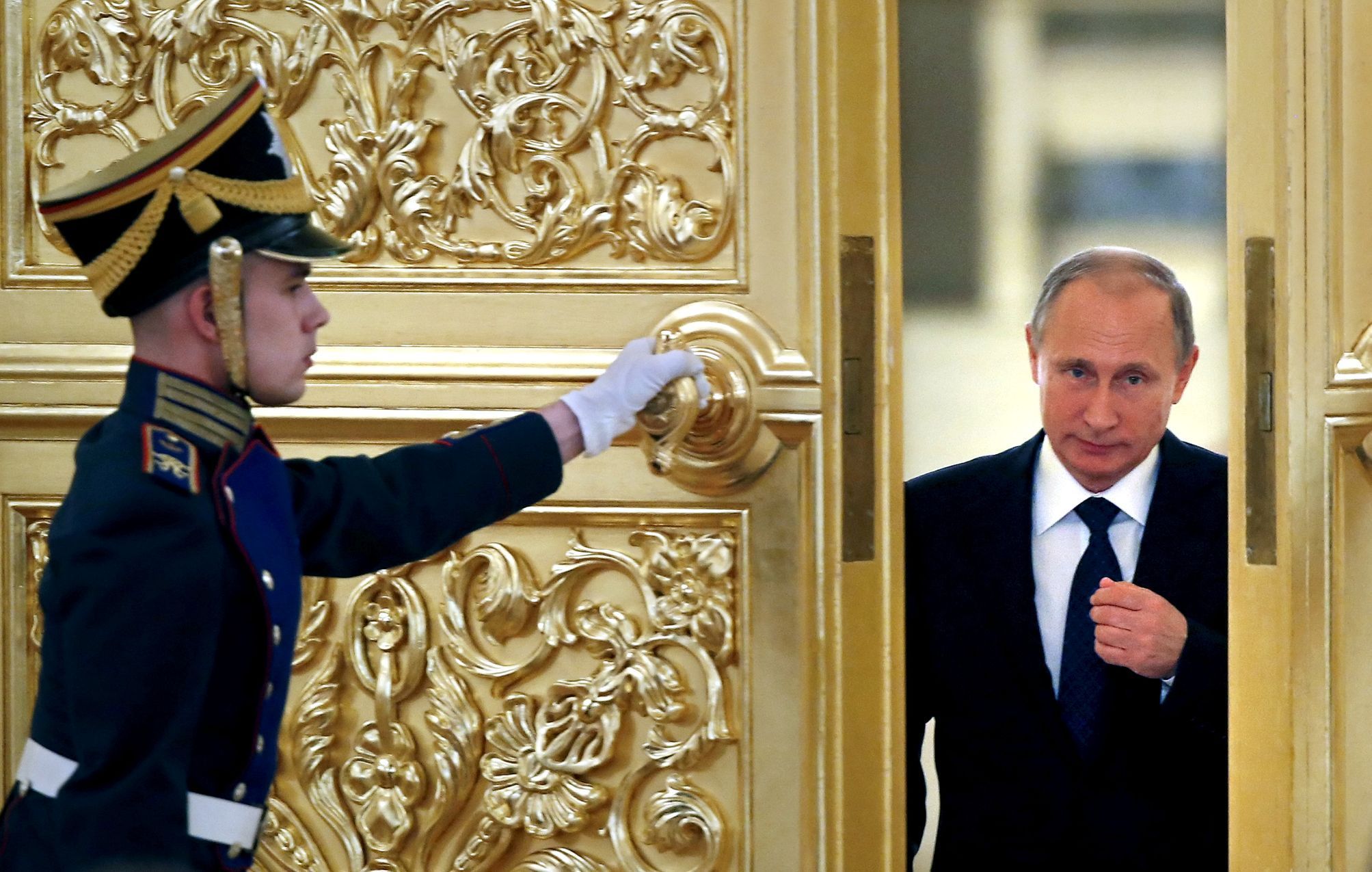 Vladimir Putin v Kremlu.