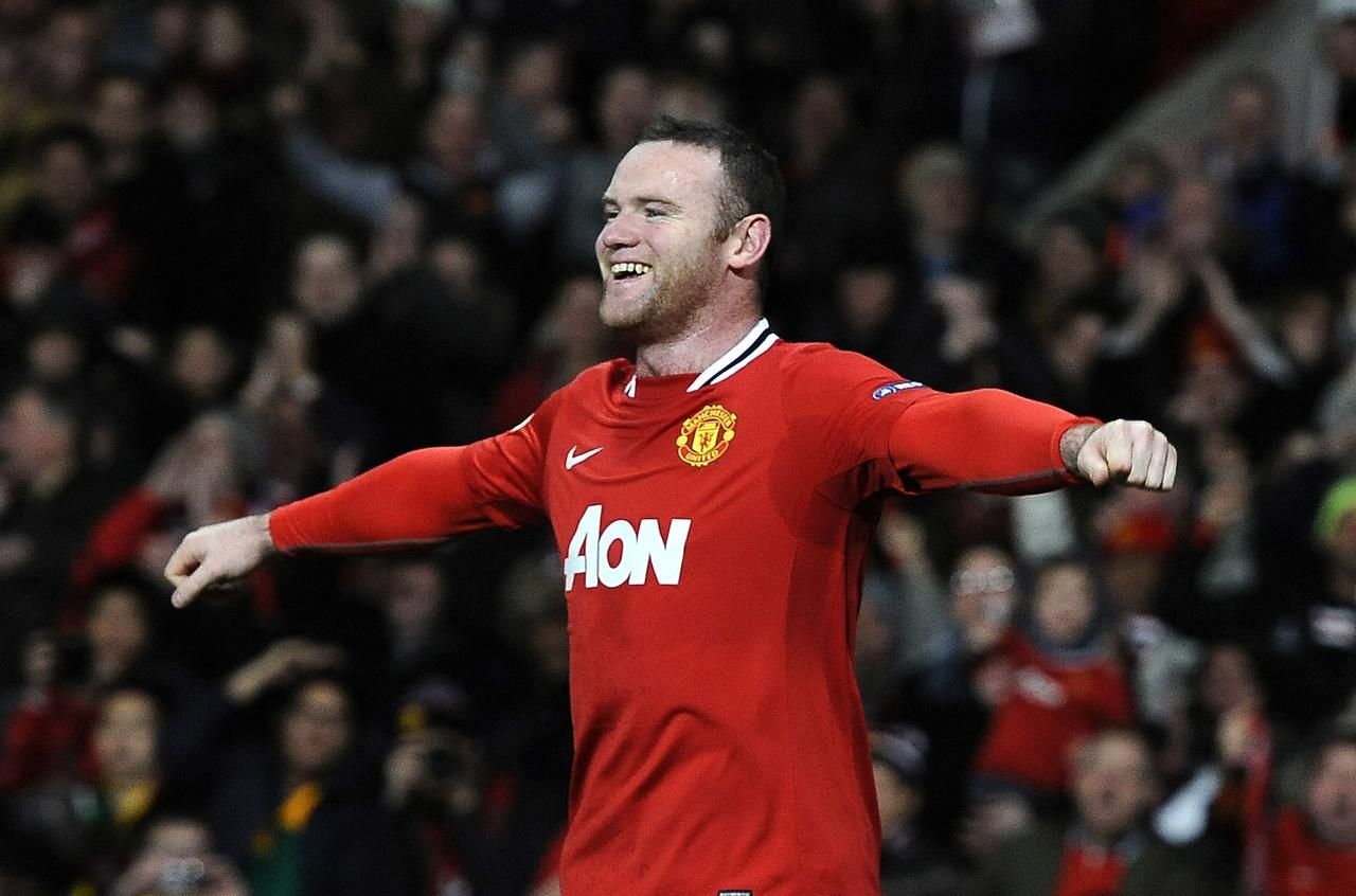 Evropská liga: Manchester United - Bilbao (Wayne Rooney, radost)