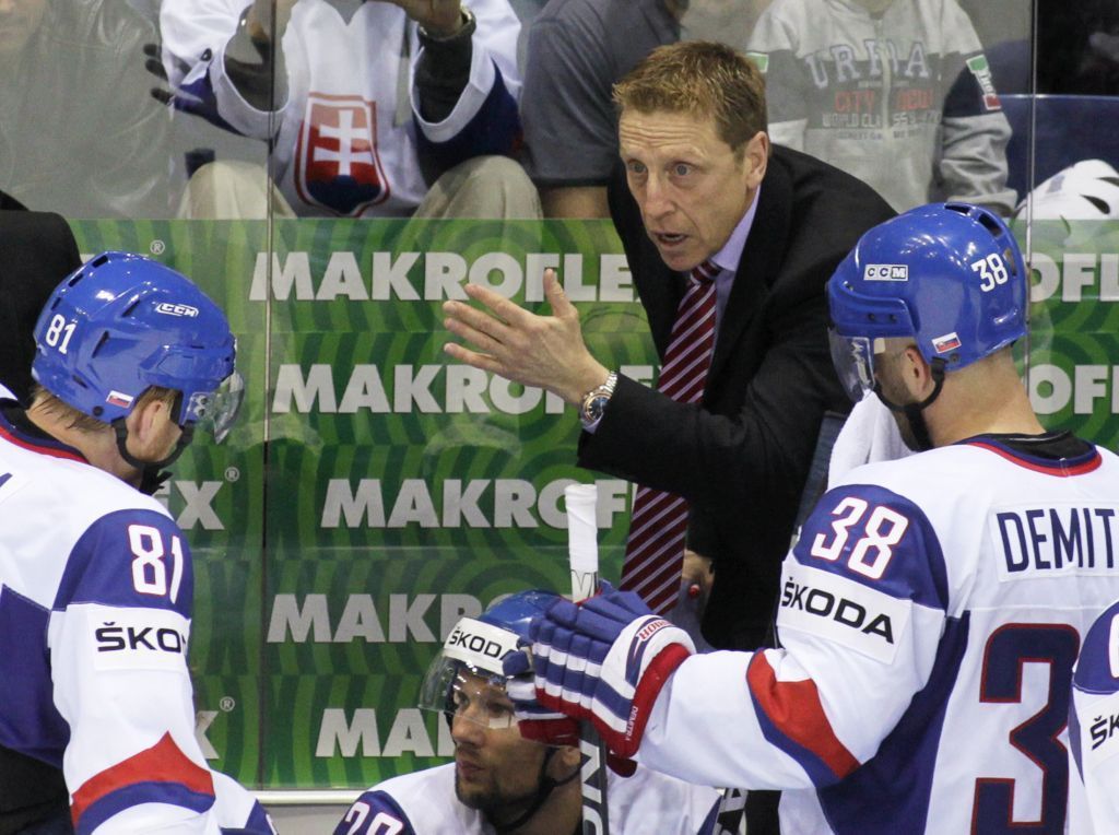 Slovensko - Německo (porada na střídačce)