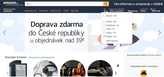 Amazon v češtině