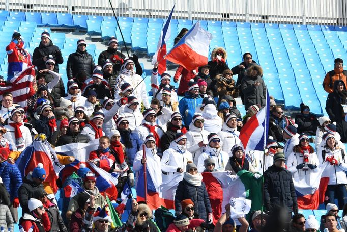 Čeští fanoušci na snowboardcrossu na ZOH 2018