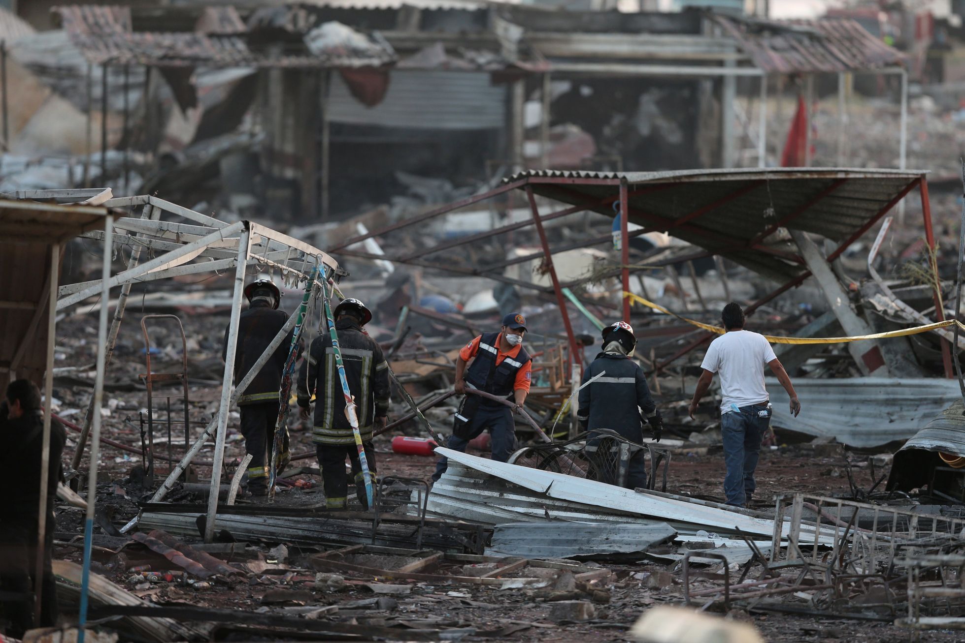 Výbuch na tržišti s pyrotechnikou v Mexiku