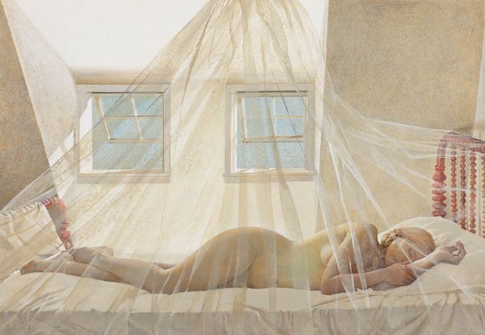 Andrew Wyeth: Denní sen, 1980, vydraženo za 567 milionů korun.