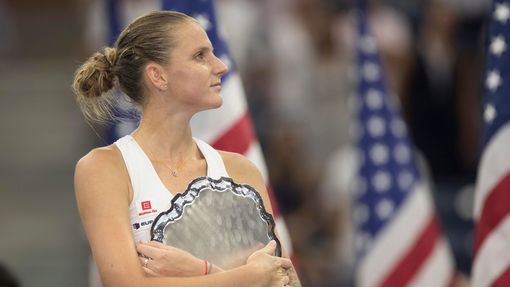 Karolína Plíšková ve finále US Open 2016 s Angelique Kerberoovu.