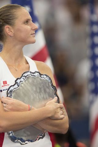 Karolína Plíšková ve finále US Open 2016 s Angelique Kerberoovu.