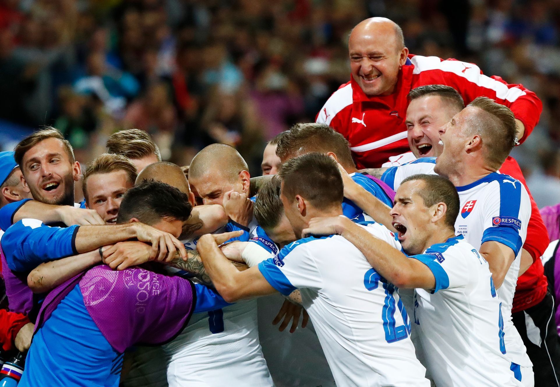 Euro 2016, Rusko-Slovensko: Slováci slaví gól na 0:1