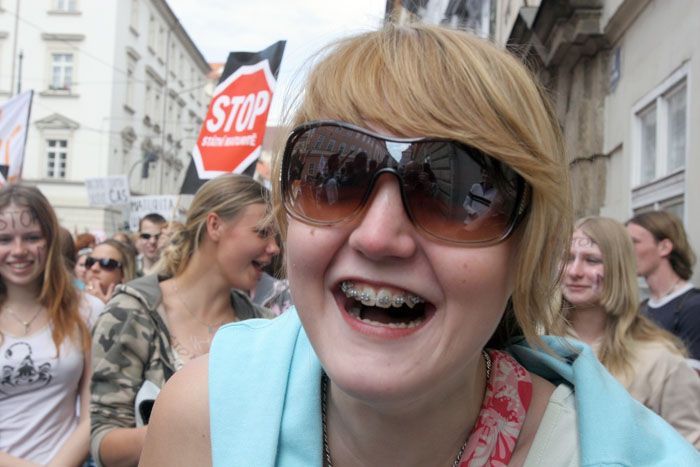 Studenti demostrovali proti státní maturitě