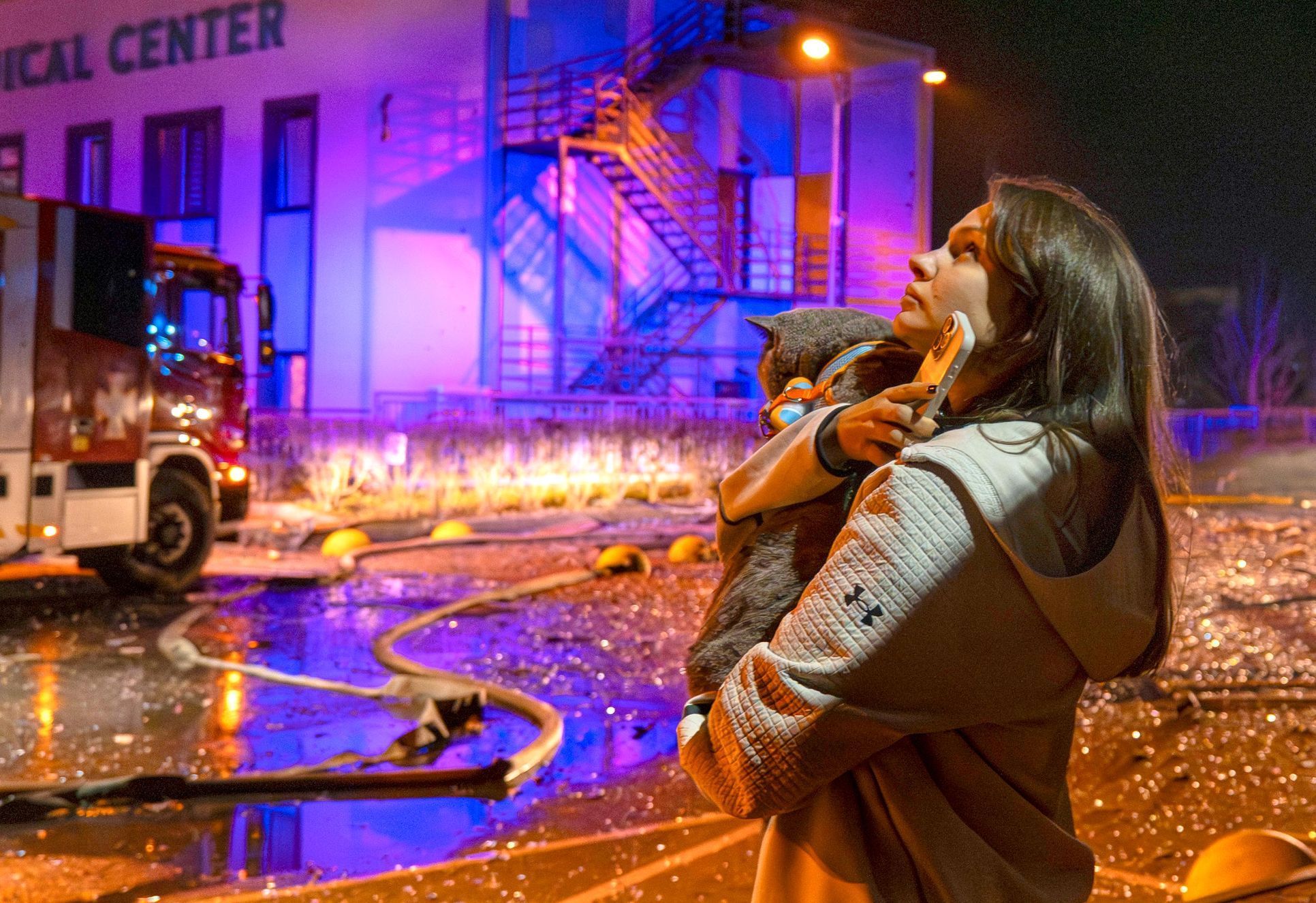 Ukrajina, Kyjev, Rusko, válka, drony, bombardování,