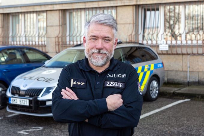 Ředitel policie v Olomouckém kraji Tomáš Landsfeld.