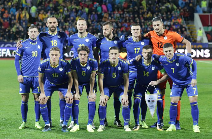 fotbal, Liga národů 2018, Kosovo - Ázerbájdžán, tým Kosova