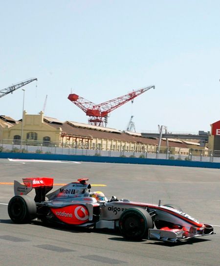 Lewis Hamilton na trati Velké ceny Evropy