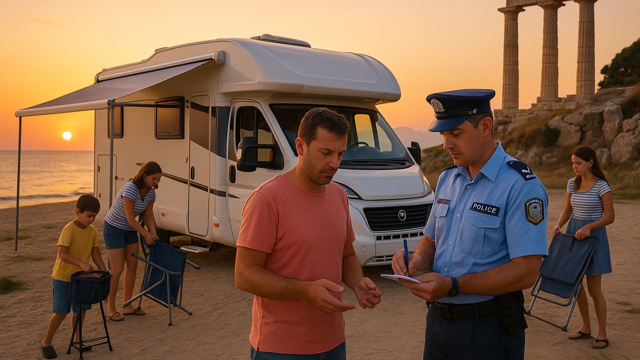 Za kempování na pláži hrozí až tři měsíce vězení. Řecko chce bojovat s obytňáky