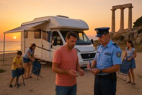 Za kempování na pláži hrozí až tři měsíce vězení. Řecko chce bojovat s obytňáky