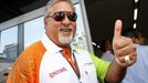 Vlastník týmu Force India Vijay Mallya měl po třetím tréninku důvod ke spokojenosti