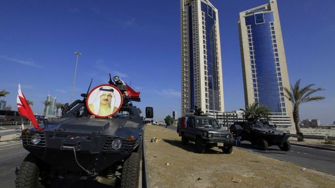 Přístupy k Perlovému náměstí v Manámě hlídají nyní saúdské jednotky