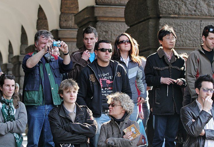 Natáčení v ulicích Prahy