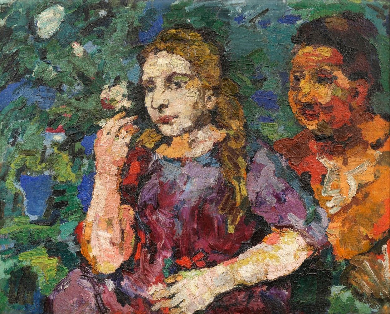 Oskar Kokoschka: Frau mit dem Sklaven (Žena a otrok), 1920