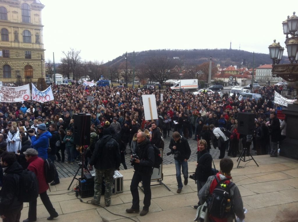 Týden neklidu - demonstrace v Praze