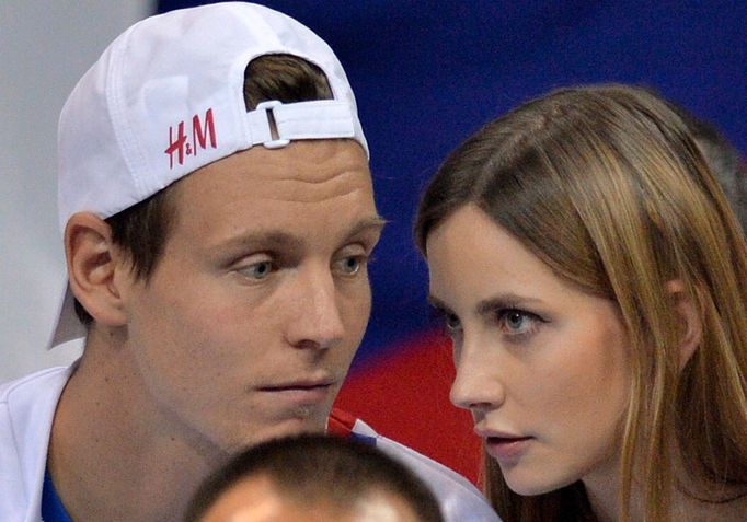 Davis Cup, finále Srbsko-ČR: Tomáš Berdych a  Ester Sátorová