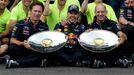 Formule 1, VC Belgie 2013: Christian Horner (vlevo) a Sebastian Vettel, Red Bull