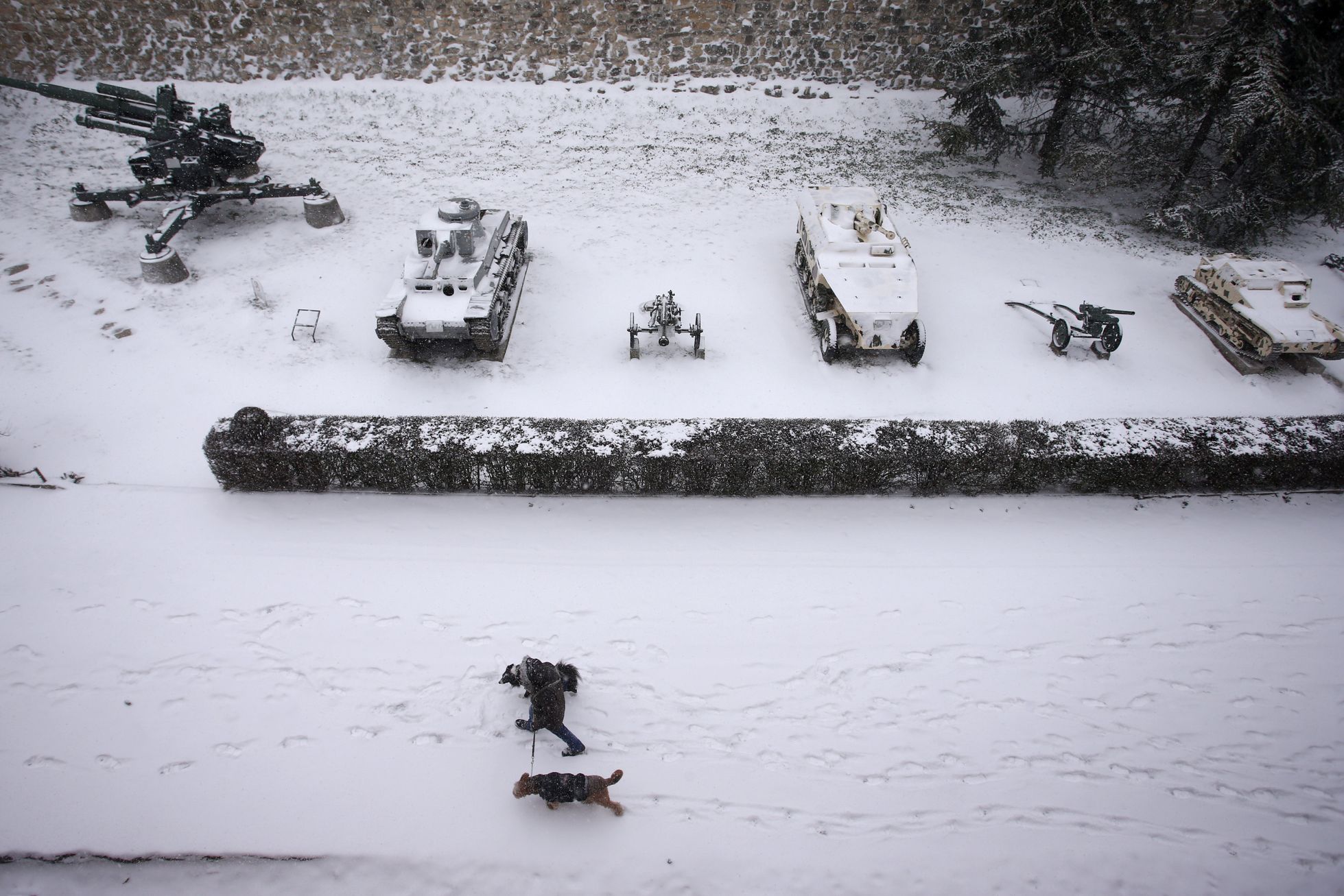 Sníh v Bělehradě, únor 2017