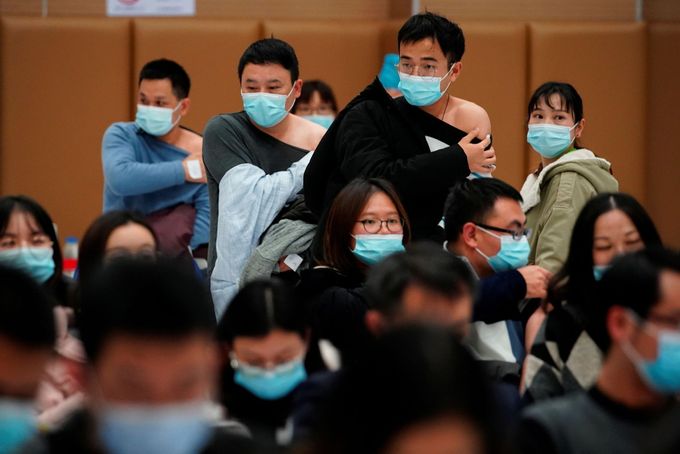 Očkování proti koronaviru v Číně.
