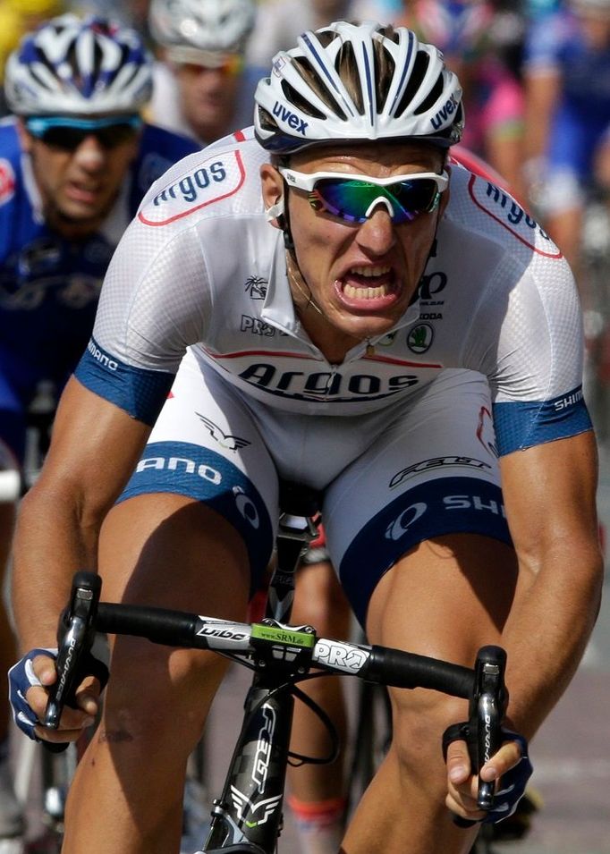 Marcel Kittel v cíli desáté etapy Tour de France.