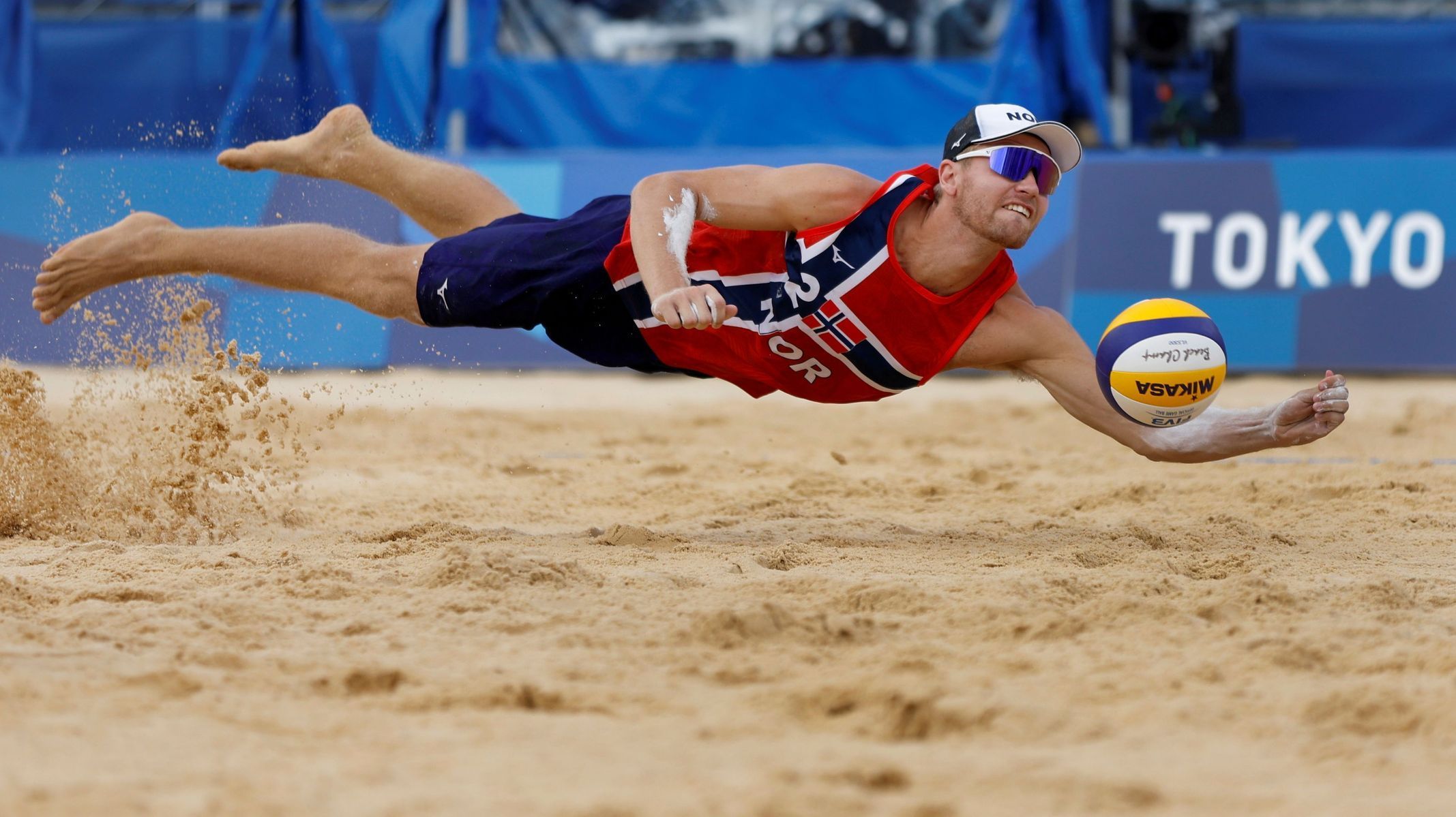 Norský plážový volejbalista Christian Sørum na OH 2020