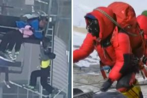 Nejděsivější videa: Ind snesl otřesné svědectví z Everestu a dítě viselo z lanovky