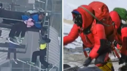 Nejděsivější videa: Ind snesl otřesné svědectví z Everestu a dítě viselo z lanovky