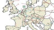mapa ropovody a rafinérie evropa