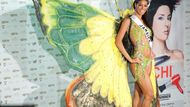 Miss Jamajky Yendi Phillippsová se - s motýlími křidly na zádech - inspirovala faunou.