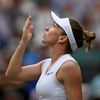 Simona Halepová ve čtvrtfinále Wimbledonu 2019