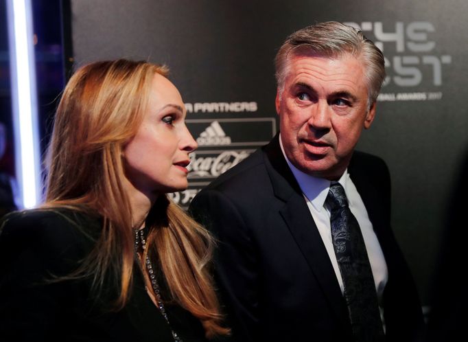 Carlo Ancelotti se ženou Mariann Barrena McClayovou