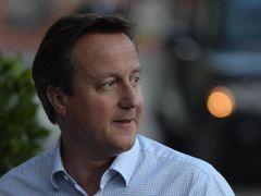 Britský premiér David Cameron v Manchesteru na severu Anglie, kde se koná výroční konference jeho Konzervativní strany.