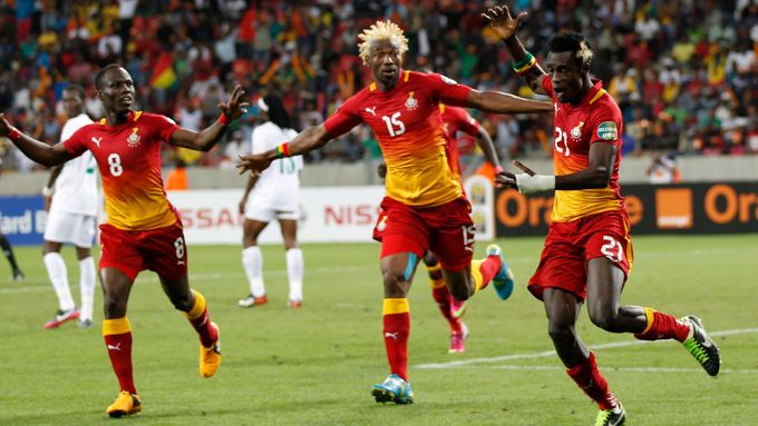 Oslavné tanečky fotbalistů Ghany