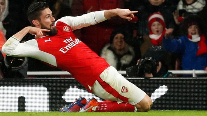 Olivier Giroud slaví gól