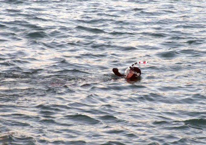 FILE - In this Saturday, Sept. 18, 2010 photo, Philllipe Croizon as he crosses the English Channel. A Frenchman whose arms and legs were amputated swam across the English Channel this weekend using leg prostheses that have flippers attached. Philippe Croizon, 42, had expected the tough crossing to take up to 24 hours and instead, he finished in only 13 and a half. (AP Photo/ Jeremy Croizon)