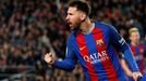 Lionel Messi slaví gól Barcelony