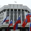 Krymský parlament s Ruskou vlajkou