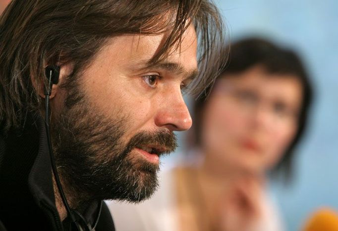 Baltasar Kormákur, režisér filmi Severní blata, na tiskové konferenci