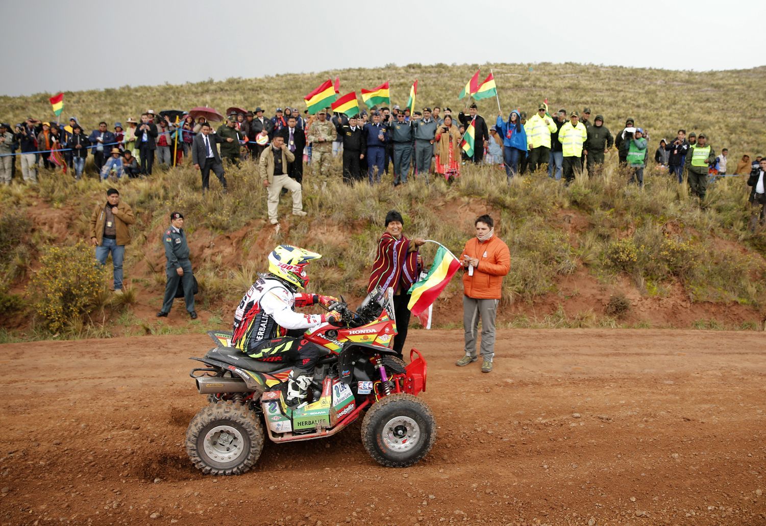 Rallye Dakar 2018: Walter Nosiglia a prezident Evo Morales