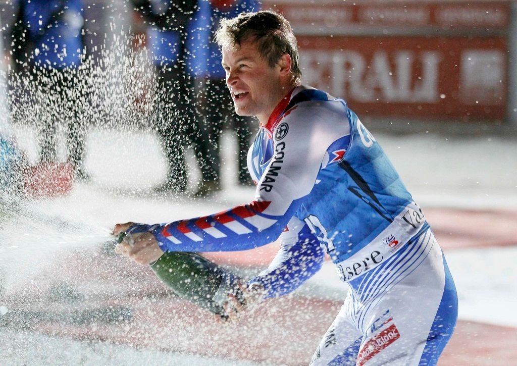 Alexis Pinturault po vítězství ve slalomu ve Val d´Isere