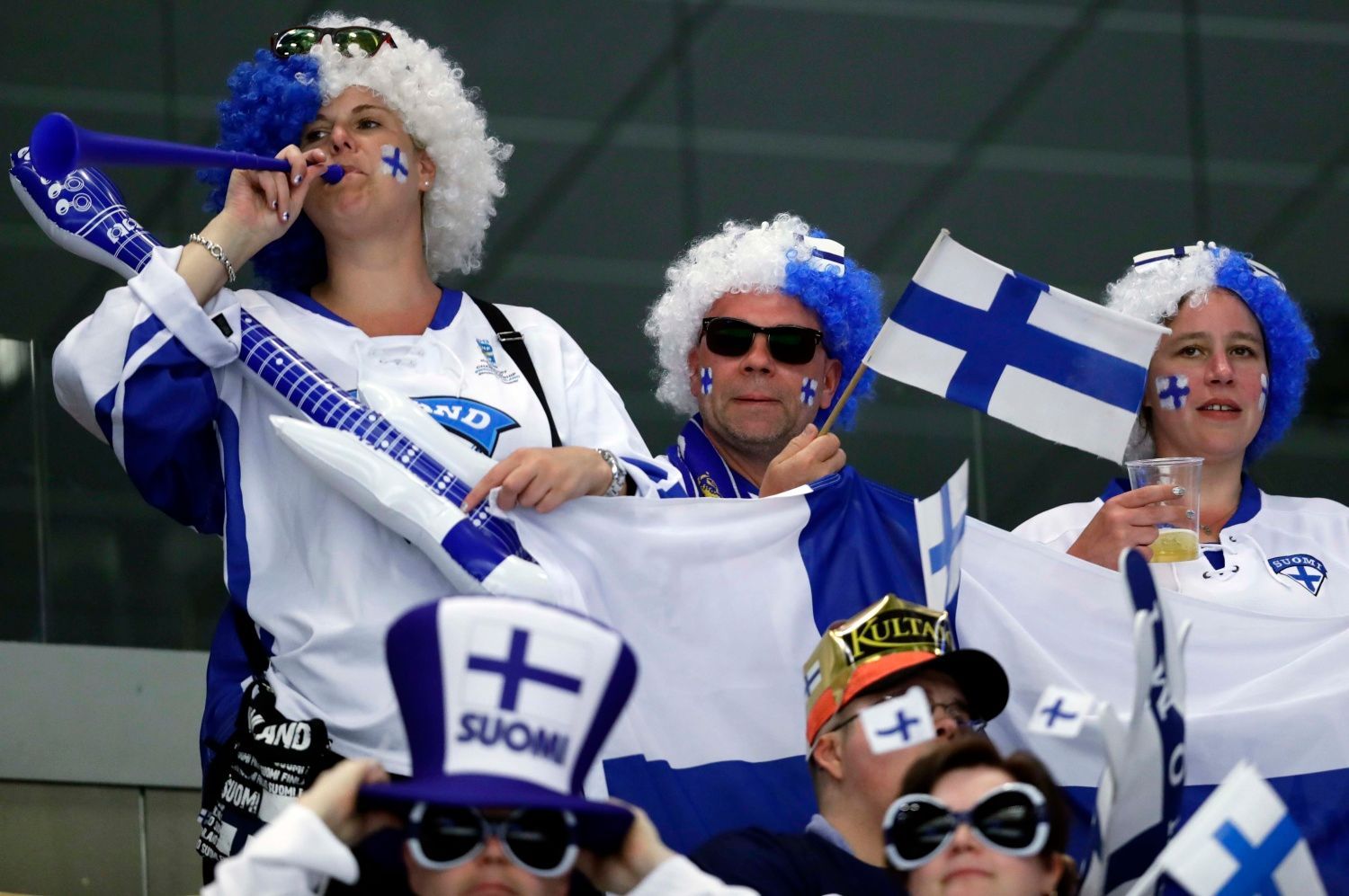 MS 2018, Lotyšsko-Finsko: finští fanoušci