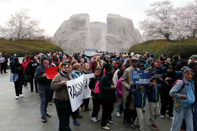 Připomenutí památky černošského aktivisty Martin Luthera Kinga - Washington