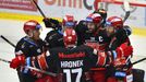 21. hokejové extraligy 2020/21, Hradec Králové - Sparta: Radost hokejistů Mountfieldu.